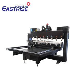Multi-heads 3d CNC Router Carving Machine for Table Leg, with Rotary Axis